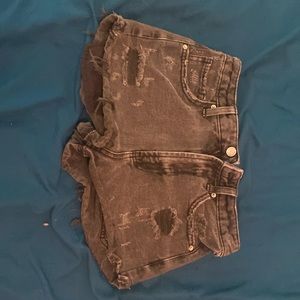 These are wild fable black jean shorts